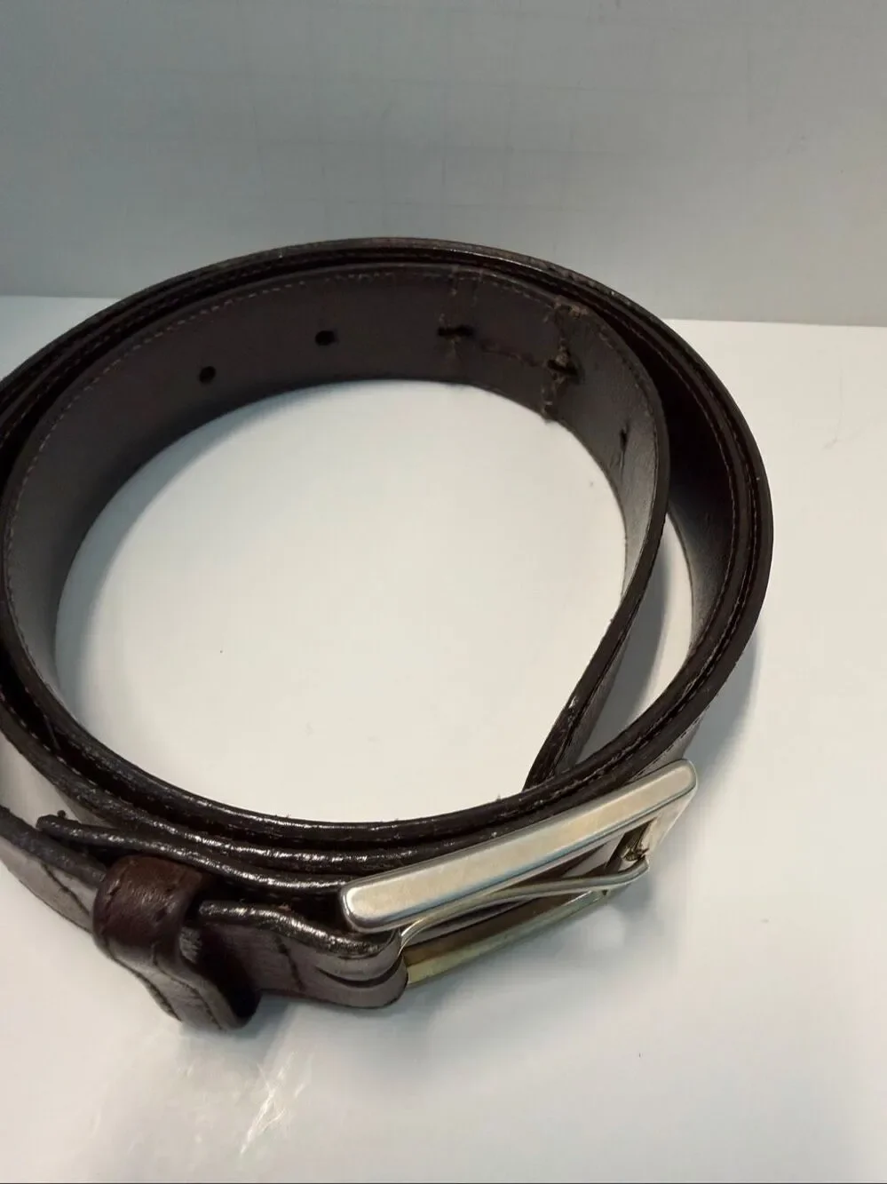 L’aiglon Brown Leather Belt Mens Size 40